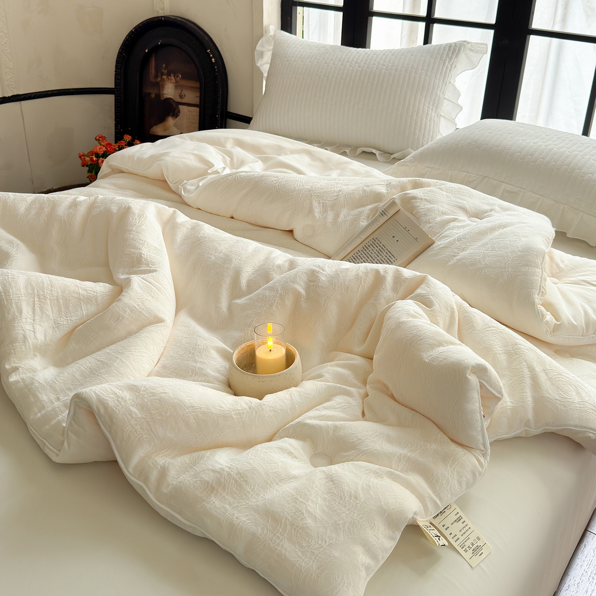 91家纺网 家纺一手货源 找家纺 （总）纯优家纺 2025新款秋冬高温砂洗厚织长绒棉提花软糯被芯春秋被冬被