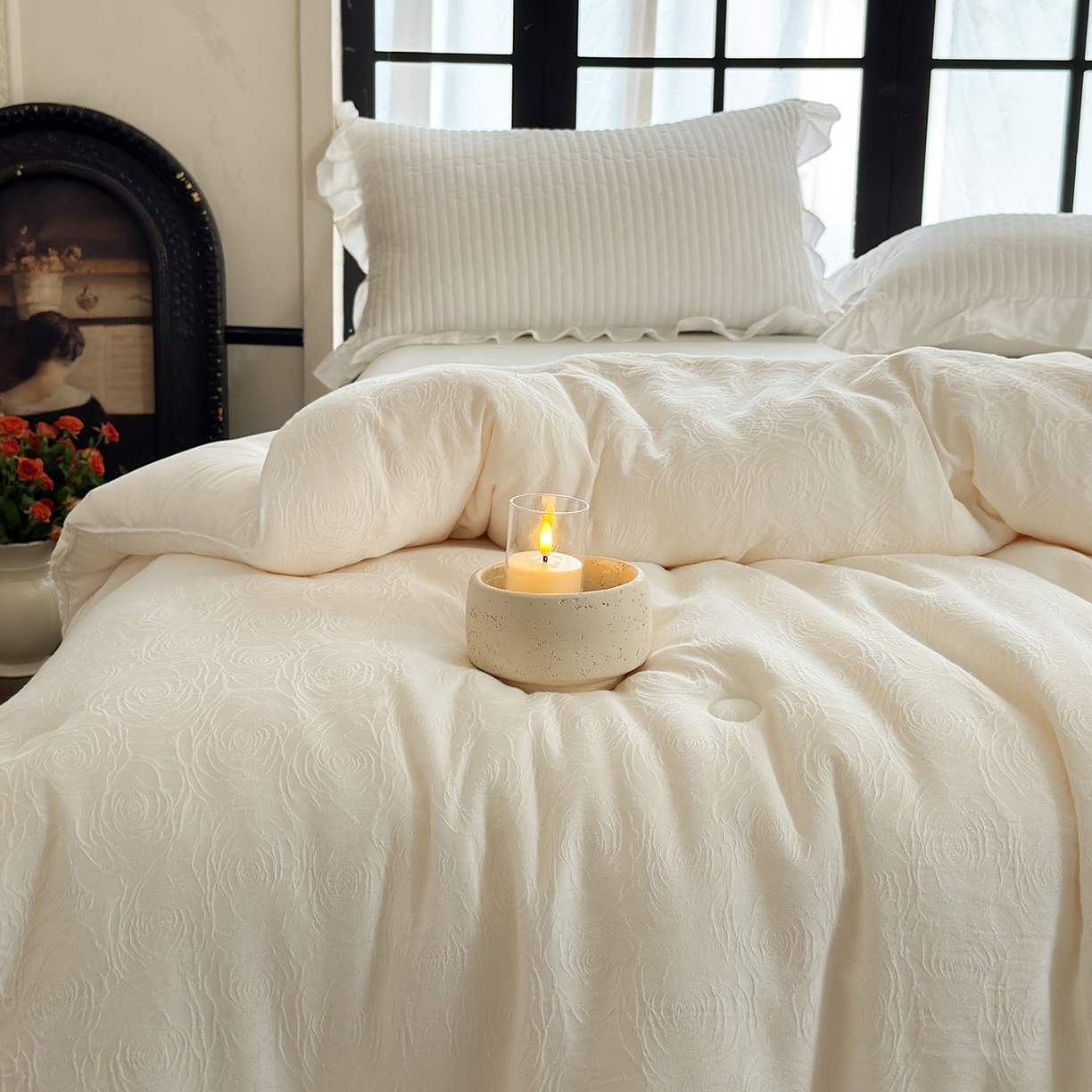 91家纺网 家纺一手货源 找家纺 （总）纯优家纺 2025新款秋冬高温砂洗厚织长绒棉提花软糯被芯春秋被冬被