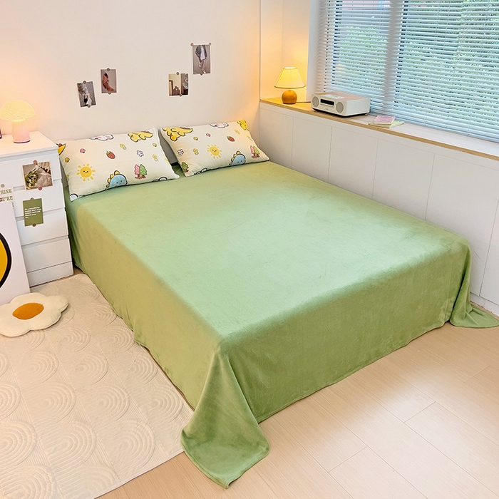 91家纺网 家纺一手货源 找家纺 西引力 2025新款亲肤舒适加厚牛奶绒印花四件套 淘气恐龙