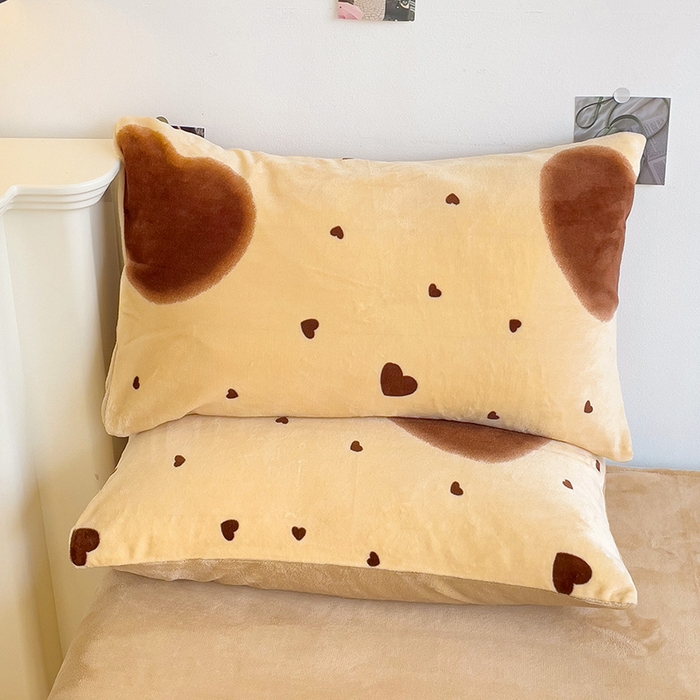 91家纺网 家纺一手货源 找家纺 西引力 2025新款亲肤舒适加厚牛奶绒印花四件套 心动