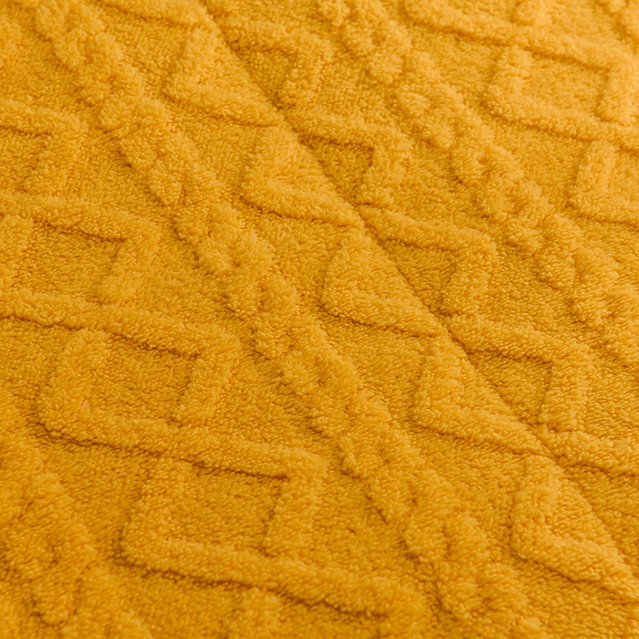 91家纺网 家纺一手货源 找家纺 印季家纺 2025秋冬新款三层夹棉加厚-塔肤绒毛毯毯子多功能盖毯 柠檬黄+灰