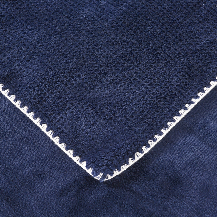 91家纺网 家纺一手货源 找家纺 （总）印季家纺 2025新款华夫格牛奶绒复合毛毯毯子