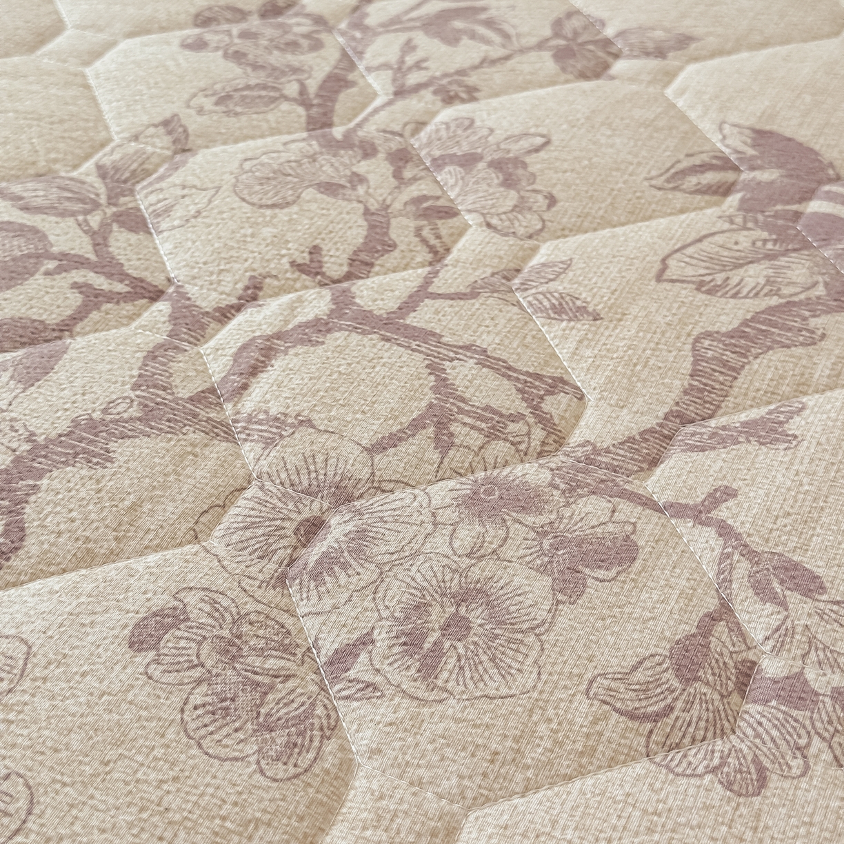 91家纺网 家纺一手货源 找家纺 梦嘉居 2025新款加厚亚麻皱皱纱加棉床笠单品床笠枕套单件单床笠 花之语