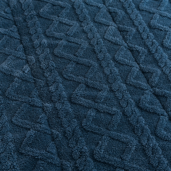 91家纺网 家纺一手货源 找家纺 印季家纺 2025秋冬新款三层夹棉加厚-塔肤绒毛毯毯子多功能盖毯 柔蓝