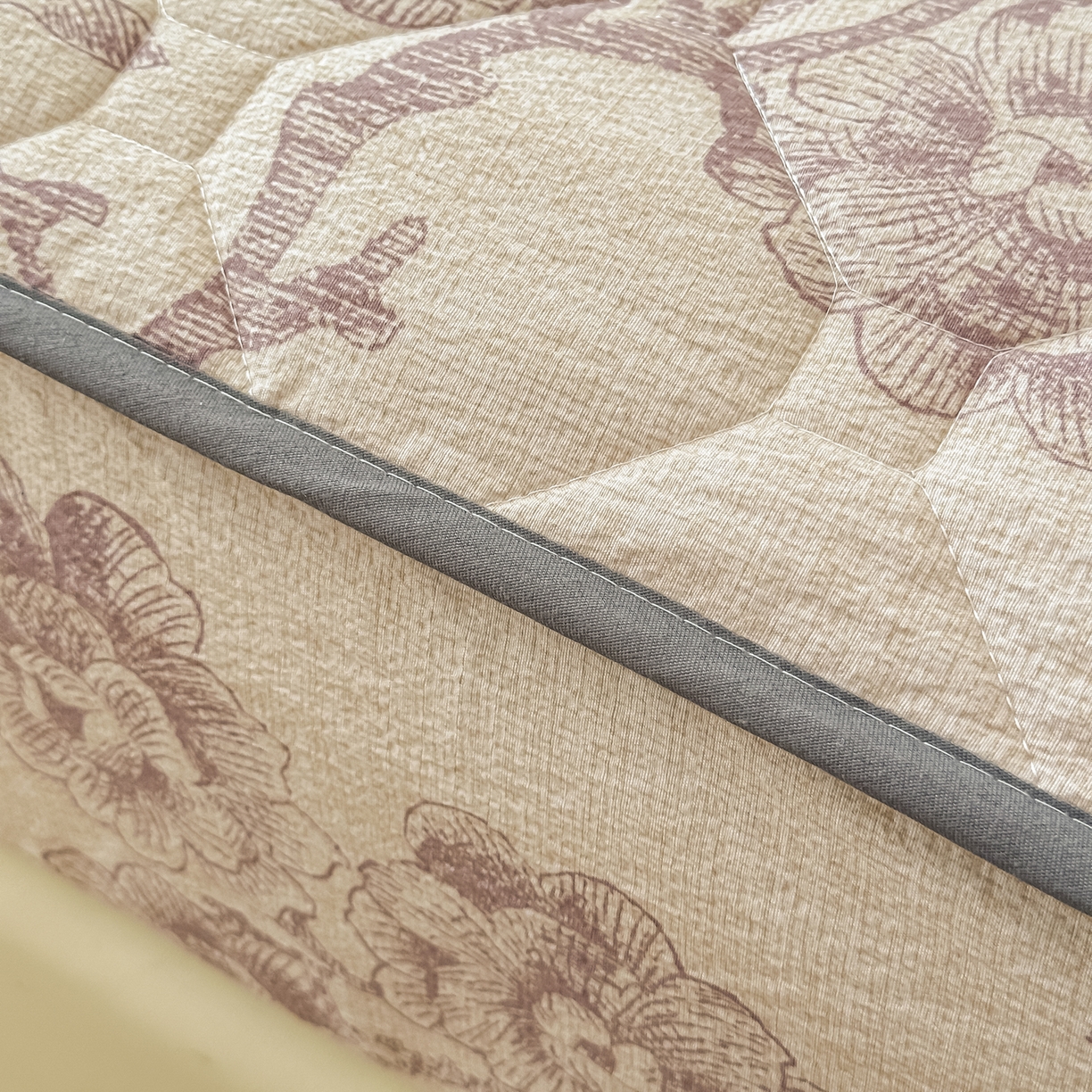 91家纺网 家纺一手货源 找家纺 梦嘉居 2025新款加厚亚麻皱皱纱加棉床笠单品床笠枕套单件单床笠 花之语