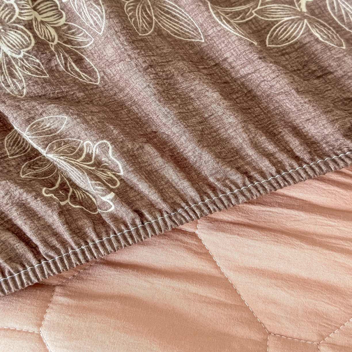 91家纺网 家纺一手货源 找家纺 梦嘉居 2025新款加厚亚麻皱皱纱加棉床笠单品床笠枕套单件单床笠 云水谣