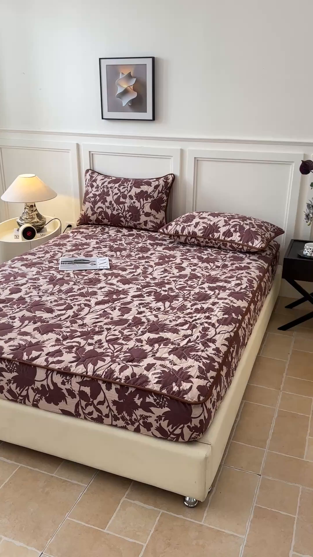 91家纺网 家纺一手货源 找家纺 梦嘉居 2025新款加厚亚麻皱皱纱加棉床笠单品床笠枕套单件单床笠 花香韵