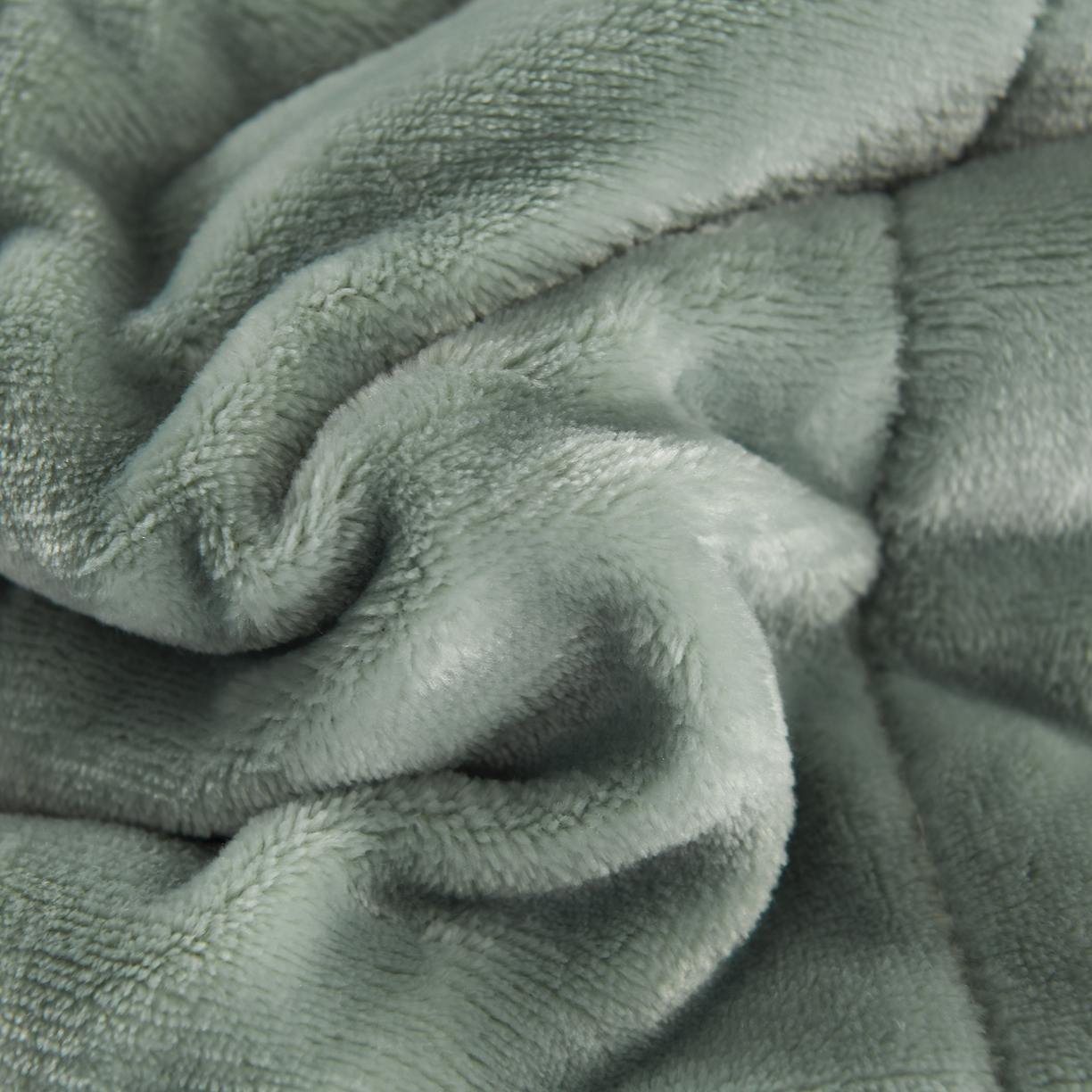 91家纺网 家纺一手货源 找家纺 印季家纺 2025秋冬新款三层夹棉加厚复合贝贝绒毛毯毯子多功能盖毯 墨绿+白