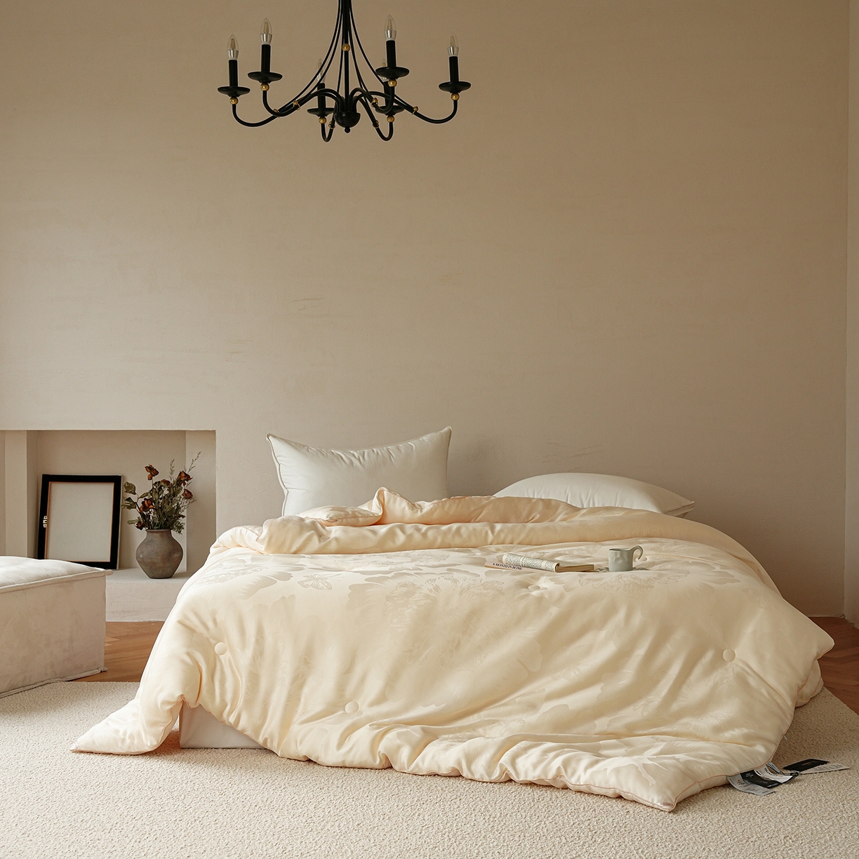 91家纺网 家纺一手货源 找家纺 （总）纯优家纺 2025秋冬新品五彩臻丝大提花高奢45%大豆蛋白春秋被冬被直播电商首选