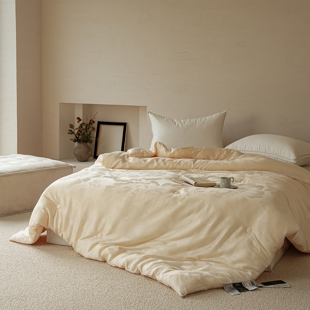 91家纺网 家纺一手货源 找家纺 （总）纯优家纺 2025秋冬新品五彩臻丝大提花高奢45%大豆蛋白春秋被冬被直播电商首选