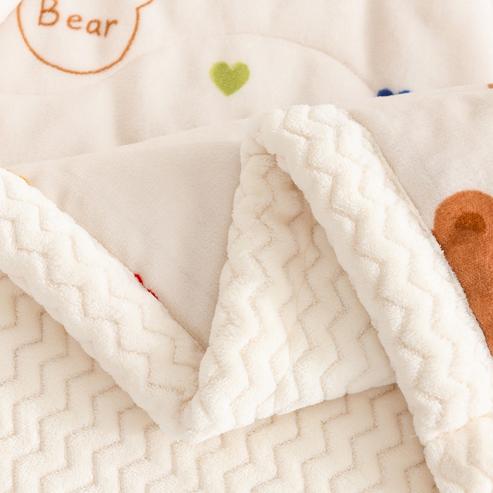 91家纺网 家纺一手货源 找家纺 （总）印季家纺 2025新款三层夹棉印花牛奶绒毛毯毯子