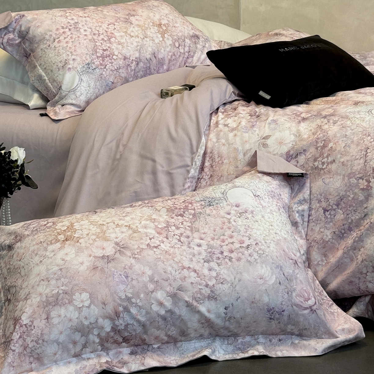 91家纺网 家纺一手货源 找家纺 纯优家纺 2025新款秋冬长绒棉数码印花磨毛四件套 天幕云霞