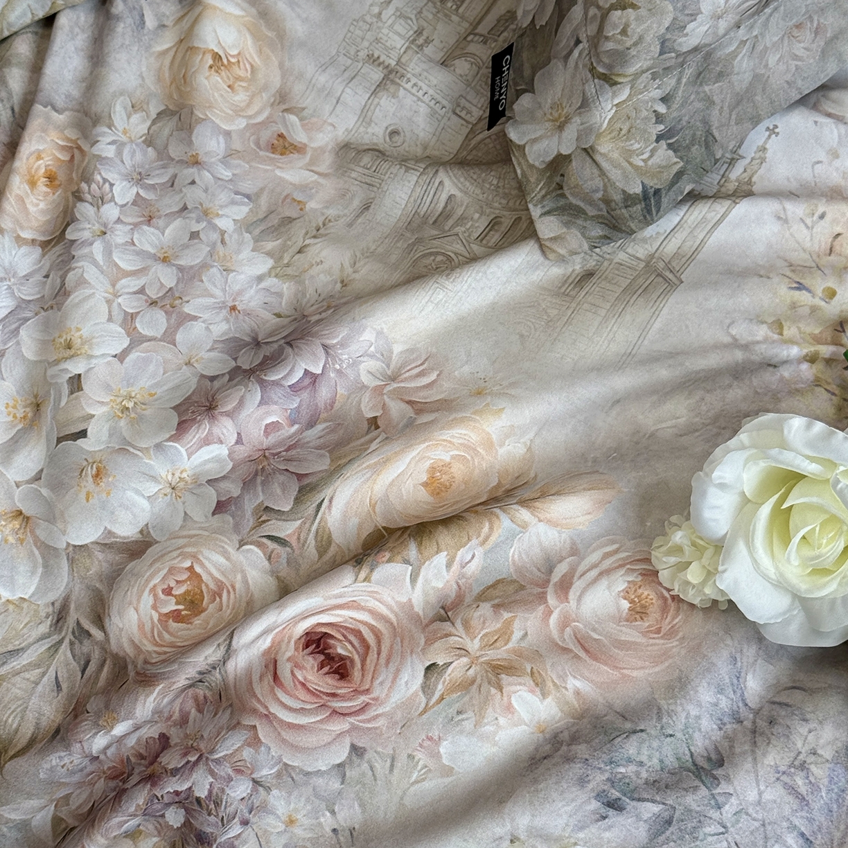 91家纺网 家纺一手货源 找家纺 纯优家纺 2025新款秋冬长绒棉数码印花磨毛四件套 繁花