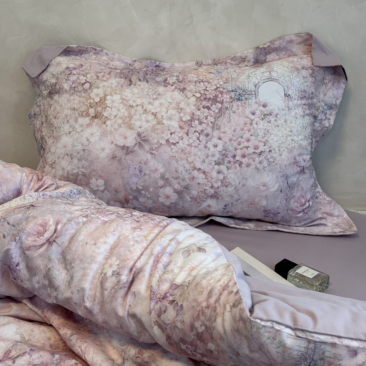 91家纺网 家纺一手货源 找家纺 纯优家纺 2025新款秋冬长绒棉数码印花磨毛四件套 天幕云霞