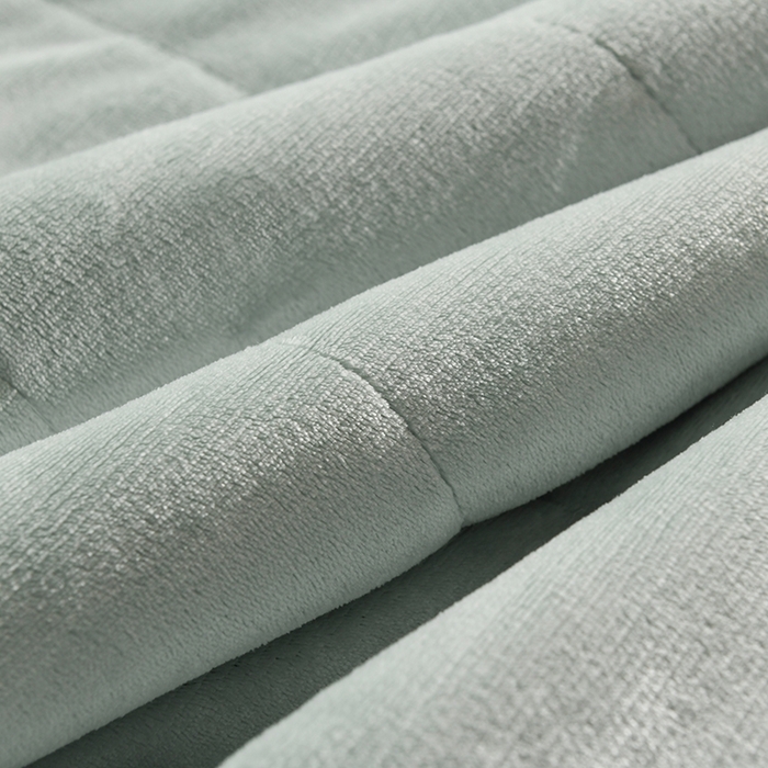 91家纺网 家纺一手货源 找家纺 印季家纺 2025秋冬新款三层夹棉加厚复合羊羔绒毛毯毯子多功能盖毯 墨绿+白