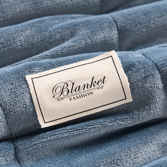 91家纺网 家纺一手货源 找家纺 印季家纺 2025秋冬新款三层夹棉加厚复合羊羔绒毛毯毯子多功能盖毯 蓝灰+灰