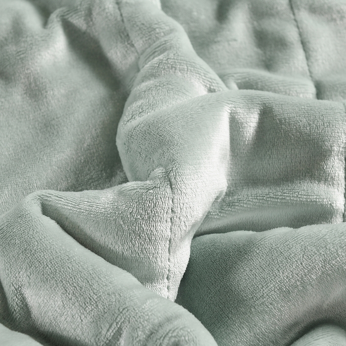 91家纺网 家纺一手货源 找家纺 印季家纺 2025秋冬新款三层夹棉加厚复合羊羔绒毛毯毯子多功能盖毯 墨绿+白