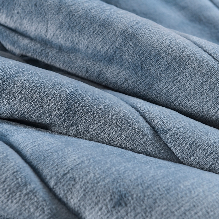 91家纺网 家纺一手货源 找家纺 印季家纺 2025秋冬新款三层夹棉加厚复合羊羔绒毛毯毯子多功能盖毯 蓝灰+灰