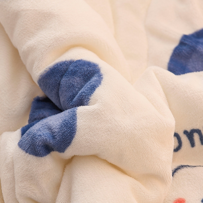91家纺网 家纺一手货源 找家纺 印季家纺 2025新款三层夹棉印花牛奶绒毛毯毯子 星黛兔