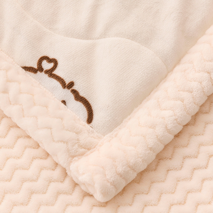 91家纺网 家纺一手货源 找家纺 印季家纺 2025新款三层夹棉印花牛奶绒毛毯毯子 幸运狗