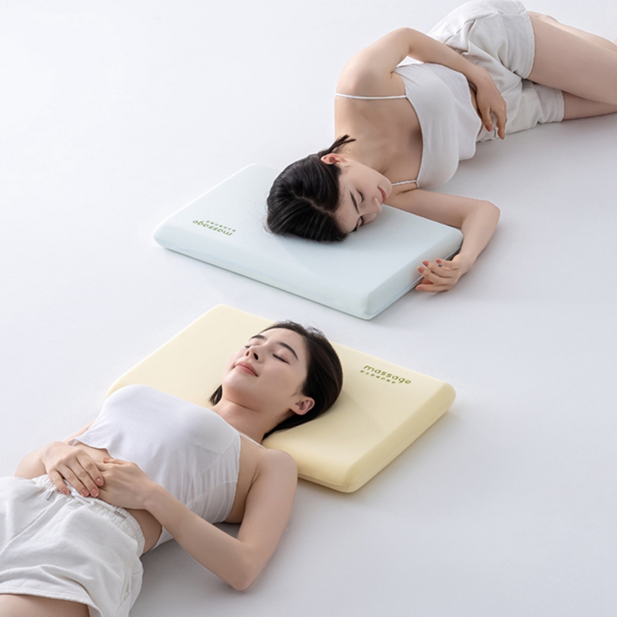 91家纺网 家纺一手货源 找家纺 （总）北鸣有鱼枕芯馆 2025新款Massage马莎鸡记忆棉亲子枕枕头枕芯-风格一