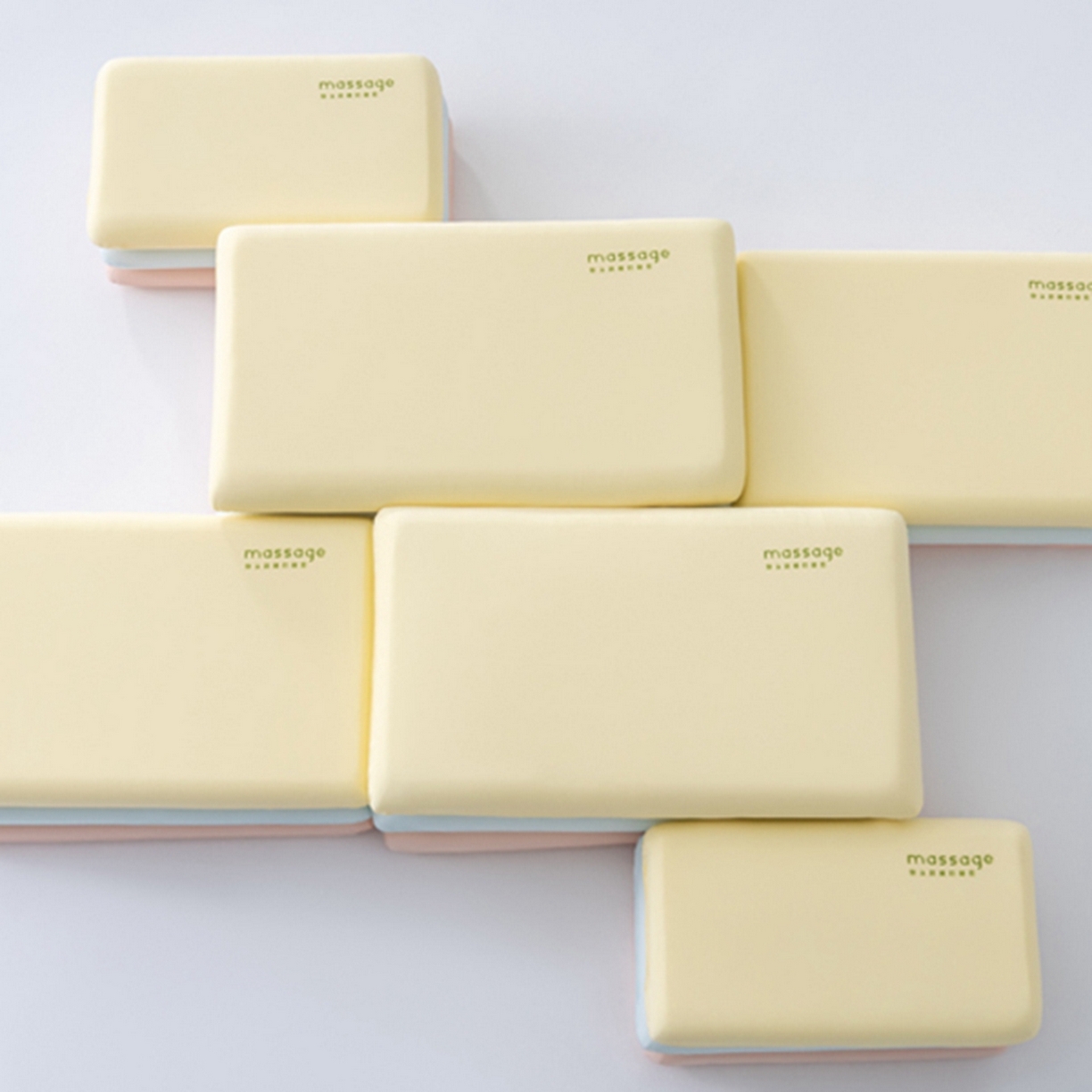 91家纺网 家纺一手货源 找家纺 北鸣有鱼枕芯馆 2025新款Massage马莎鸡记忆棉亲子枕枕头枕芯-风格一 组合图仅做展示不可下单