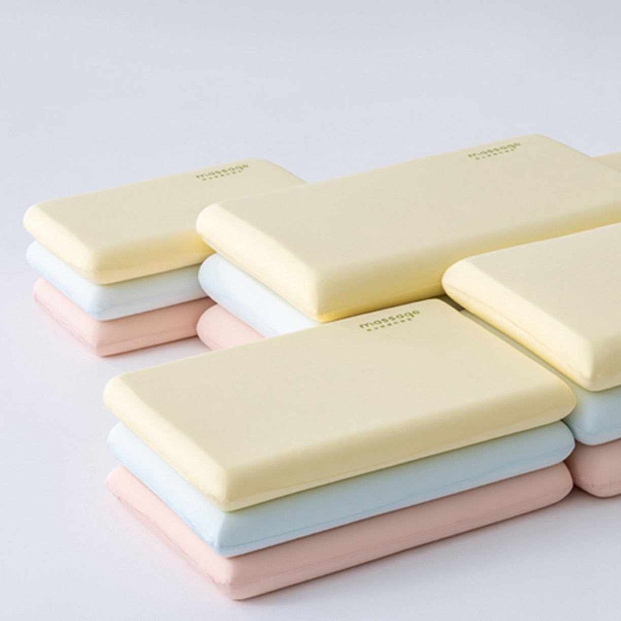 91家纺网 家纺一手货源 找家纺 北鸣有鱼枕芯馆 2025新款Massage马莎鸡记忆棉亲子枕枕头枕芯-风格一 组合图仅做展示不可下单