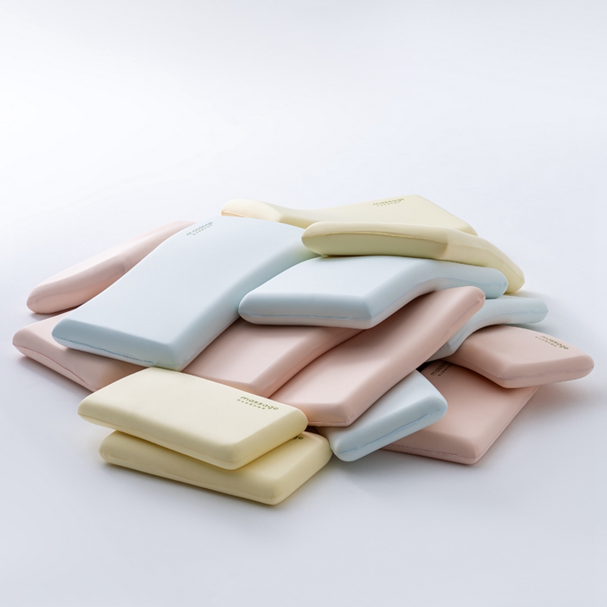 91家纺网 家纺一手货源 找家纺 北鸣有鱼枕芯馆 2025新款Massage马莎鸡记忆棉亲子枕枕头枕芯-风格一 组合图仅做展示不可下单