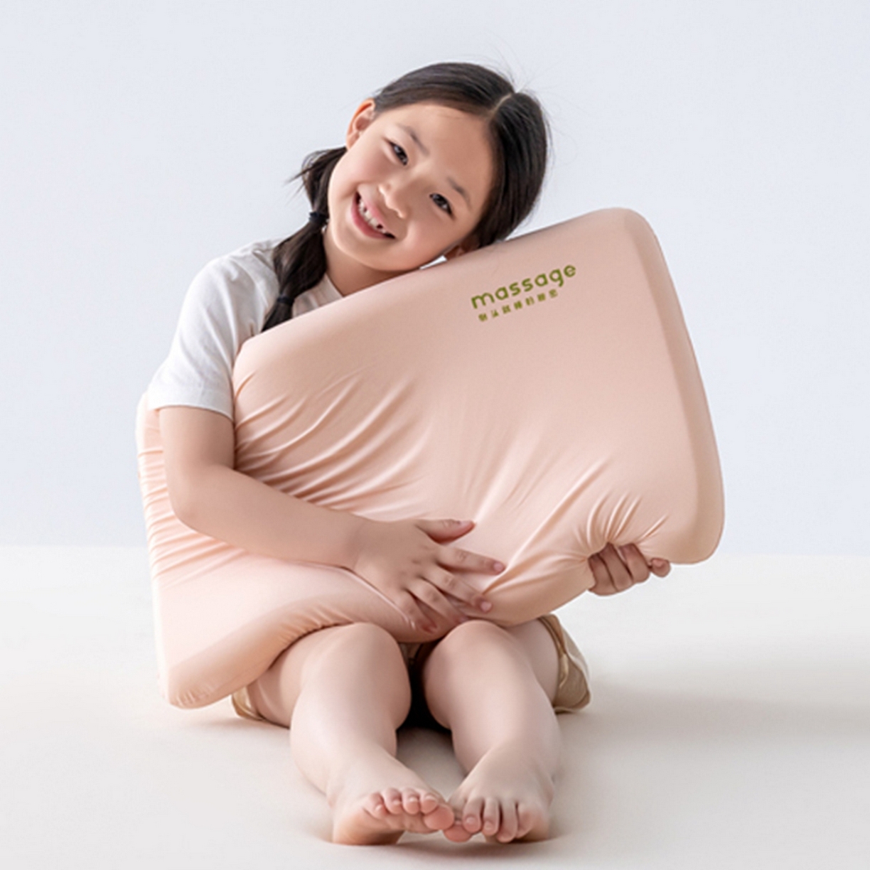 91家纺网 家纺一手货源 找家纺 北鸣有鱼枕芯馆 2025新款Massage马莎鸡记忆棉亲子枕枕头枕芯-风格一 28*48*4cm粉色