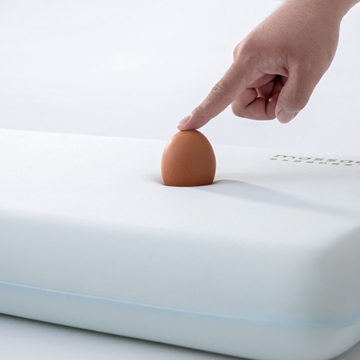 91家纺网 家纺一手货源 找家纺 北鸣有鱼枕芯馆 2025新款Massage马莎鸡记忆棉亲子枕枕头枕芯-风格一 38*58*6cm蓝色