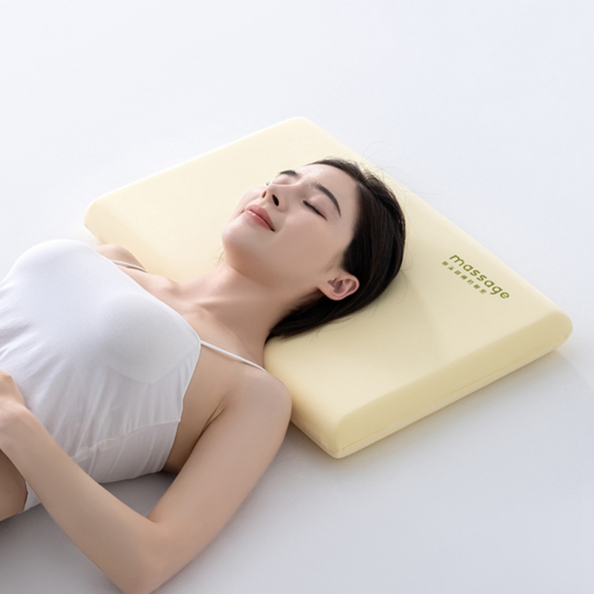 91家纺网 家纺一手货源 找家纺 北鸣有鱼枕芯馆 2025新款Massage马莎鸡记忆棉亲子枕枕头枕芯-风格一 42*70*8cm黄色