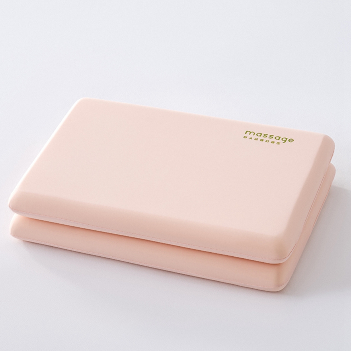 91家纺网 家纺一手货源 找家纺 北鸣有鱼枕芯馆 2025新款Massage马莎鸡记忆棉亲子枕枕头枕芯-风格一 42*70*8cm粉色