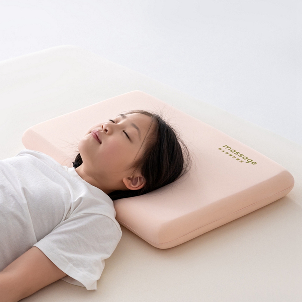 91家纺网 家纺一手货源 找家纺 北鸣有鱼枕芯馆 2025新款Massage马莎鸡记忆棉亲子枕枕头枕芯-风格一 38*58*6cm粉色