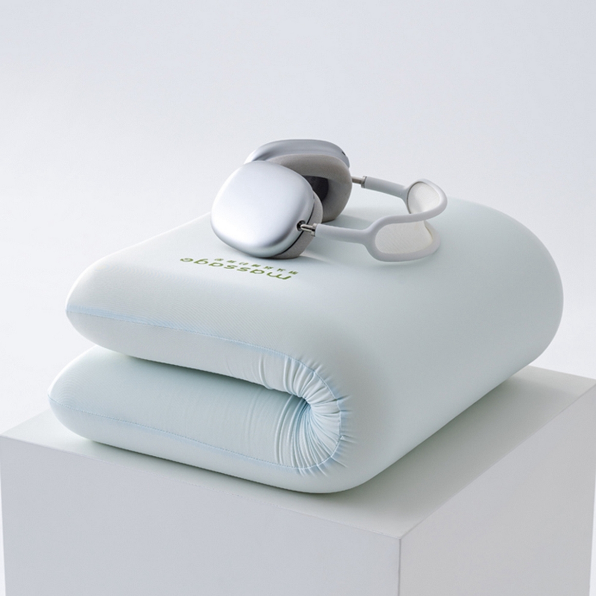 91家纺网 家纺一手货源 找家纺 北鸣有鱼枕芯馆 2025新款Massage马莎鸡记忆棉亲子枕枕头枕芯-风格一 38*58*6cm蓝色