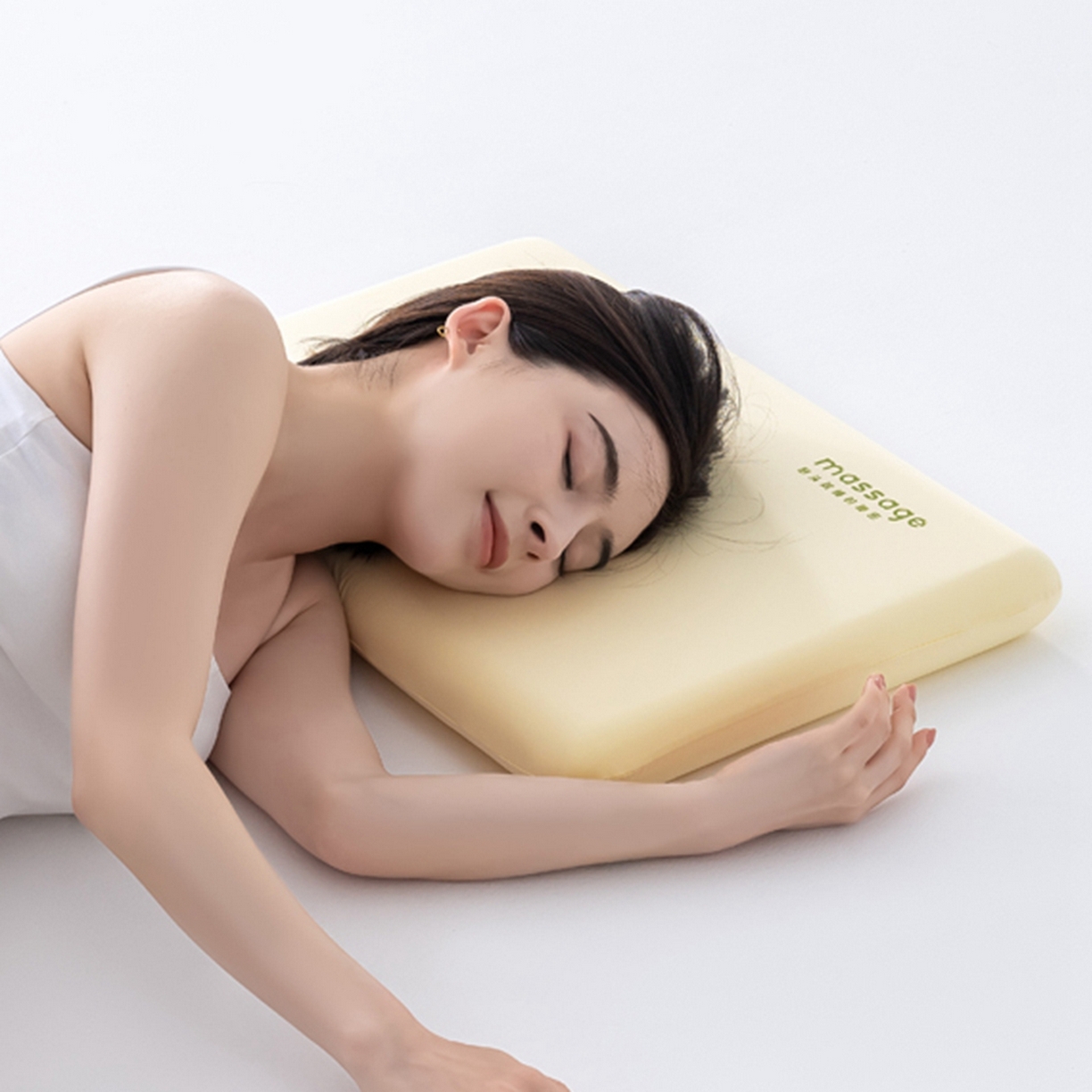 91家纺网 家纺一手货源 找家纺 北鸣有鱼枕芯馆 2025新款Massage马莎鸡记忆棉亲子枕枕头枕芯-风格一 42*70*8cm黄色