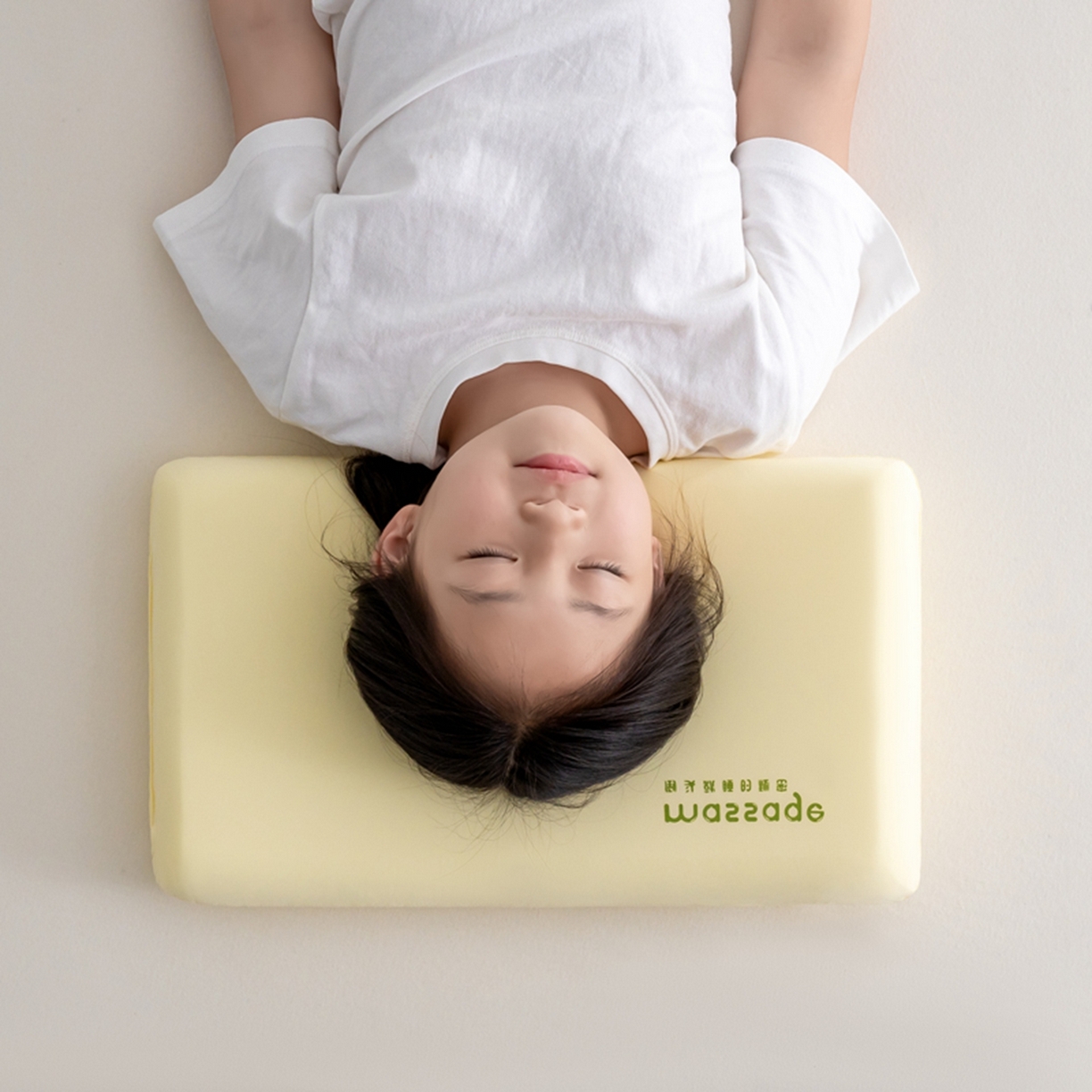 91家纺网 家纺一手货源 找家纺 北鸣有鱼枕芯馆 2025新款Massage马莎鸡记忆棉亲子枕枕头枕芯-风格一 28*48*4cm黄色