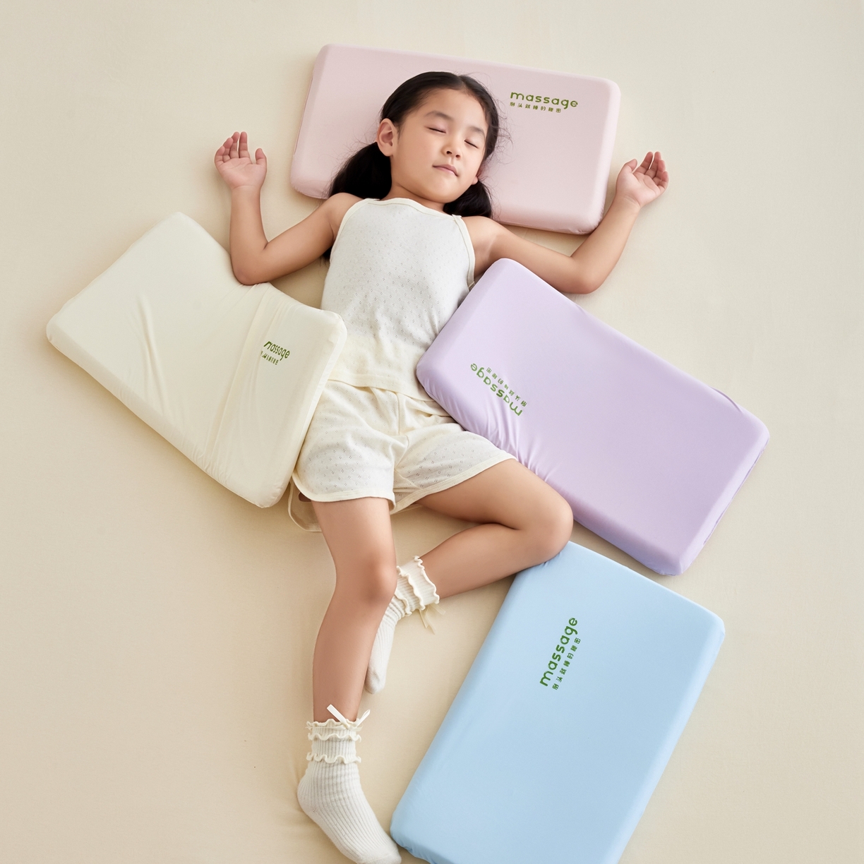 91家纺网 家纺一手货源 找家纺 （总）北鸣有鱼枕芯馆 2025新款Massage马莎鸡记忆棉亲子枕枕头枕芯-风格二