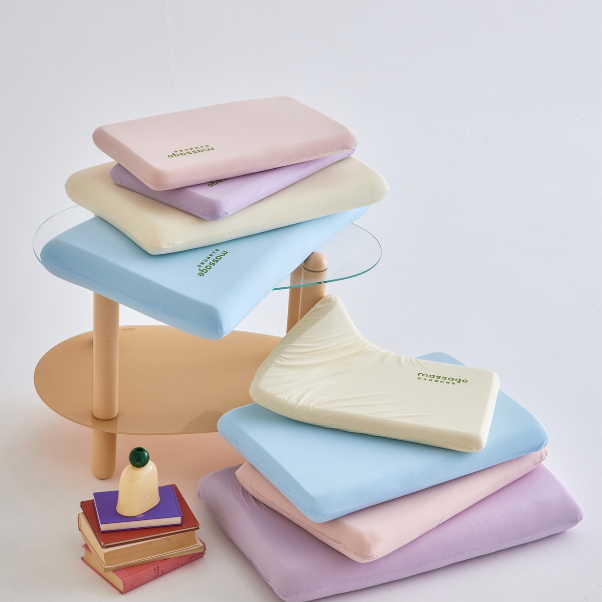 91家纺网 家纺一手货源 找家纺 （总）北鸣有鱼枕芯馆 2025新款Massage马莎鸡记忆棉亲子枕枕头枕芯-风格二