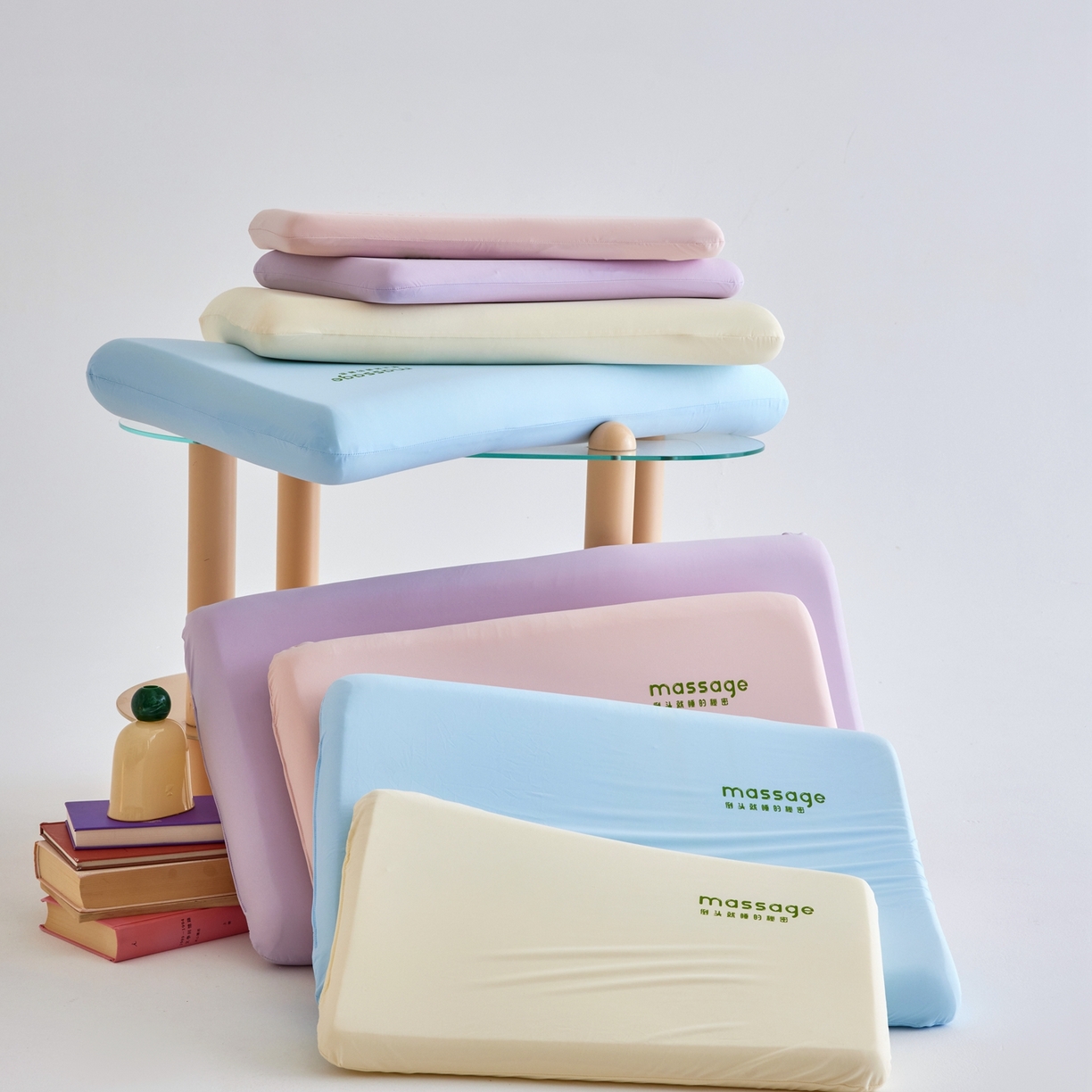 91家纺网 家纺一手货源 找家纺 （总）北鸣有鱼枕芯馆 2025新款Massage马莎鸡记忆棉亲子枕枕头枕芯-风格二