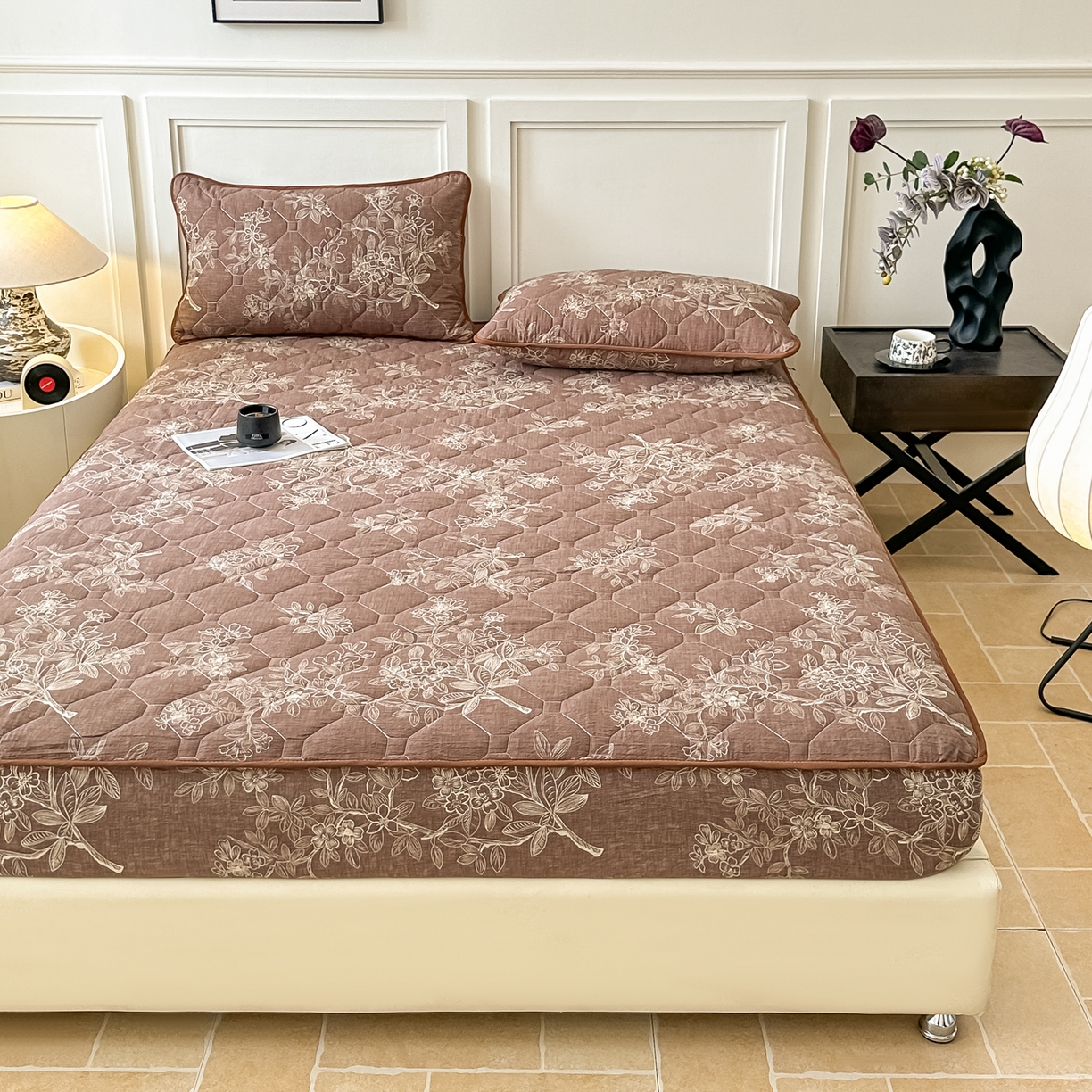 91家纺网 家纺一手货源 找家纺 （总）梦嘉居 2025新款加厚亚麻皱皱纱加棉床笠单品床笠枕套单件单床笠