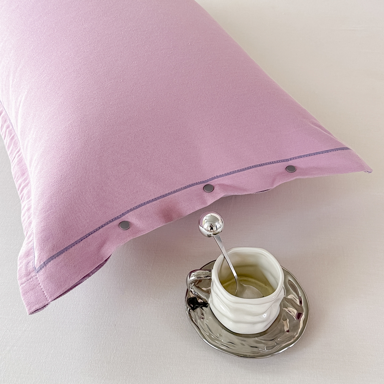 91家纺网 家纺一手货源 找家纺 沐瑟家纺 2025新款欧尚枕套单品枕套枕套单件 浪漫-紫粉色