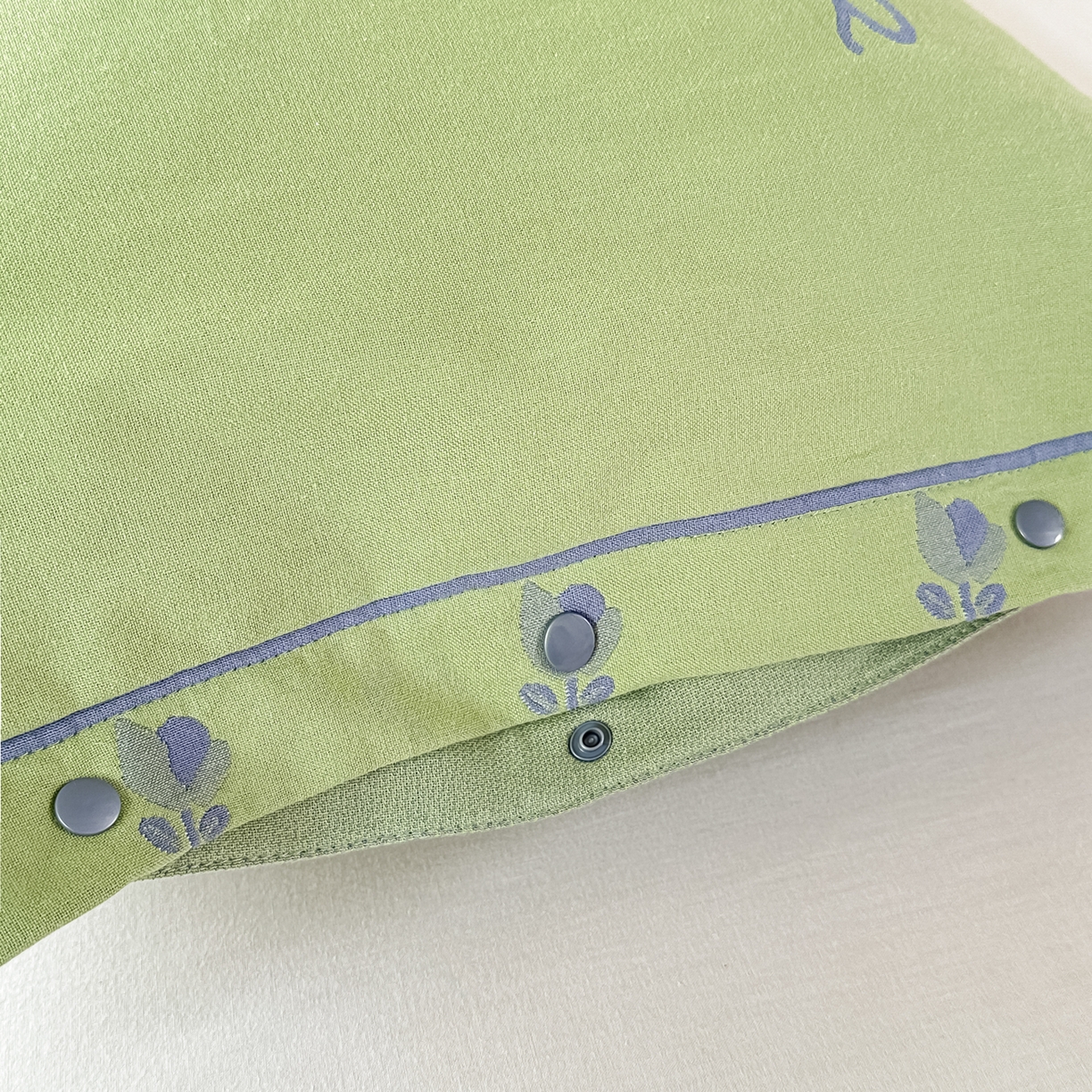 91家纺网 家纺一手货源 找家纺 沐瑟家纺 2025新款欧尚枕套单品枕套枕套单件 小小花-绿色