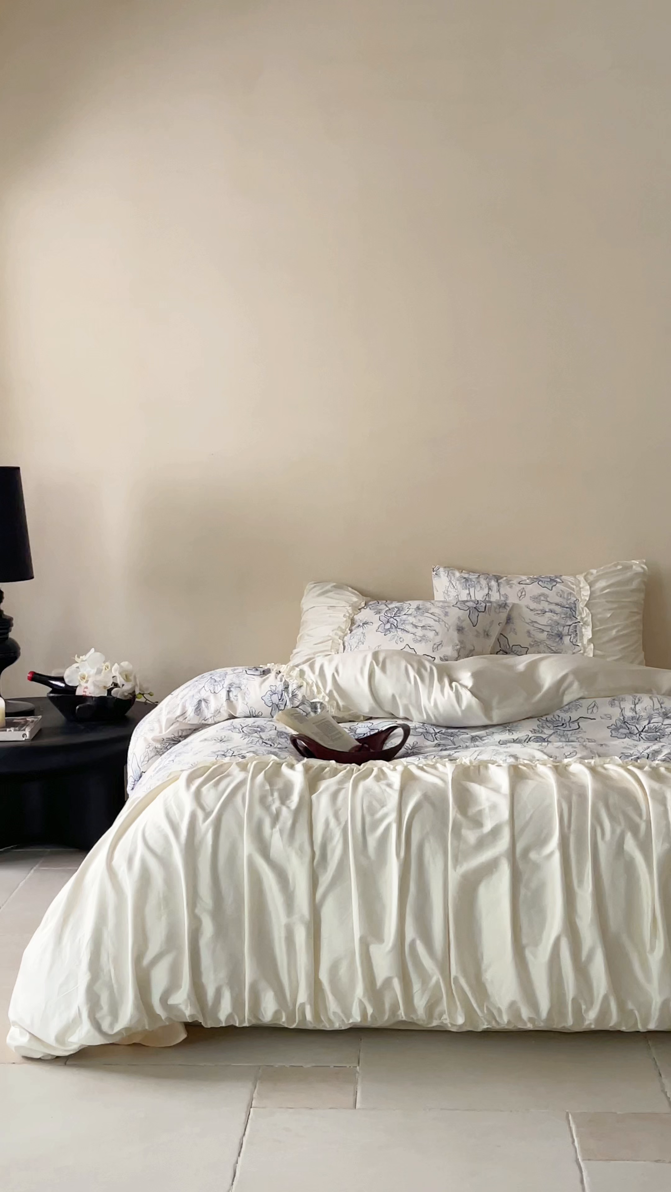 91家纺网 家纺一手货源 找家纺 （总）121 2025新款100支长绒棉贡缎数码印花四件套-蓝韵幽梦【会员-20】 平台控价券后不得低于368/388元