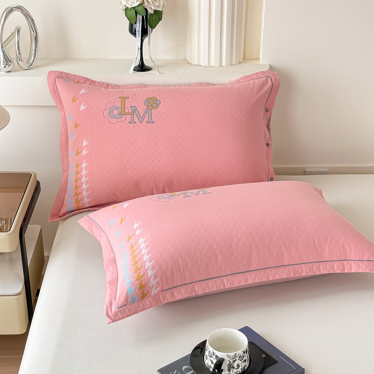 91家纺网 家纺一手货源 找家纺 沐瑟家纺 2025新款欧尚枕套单品枕套枕套单件 浪漫-粉色