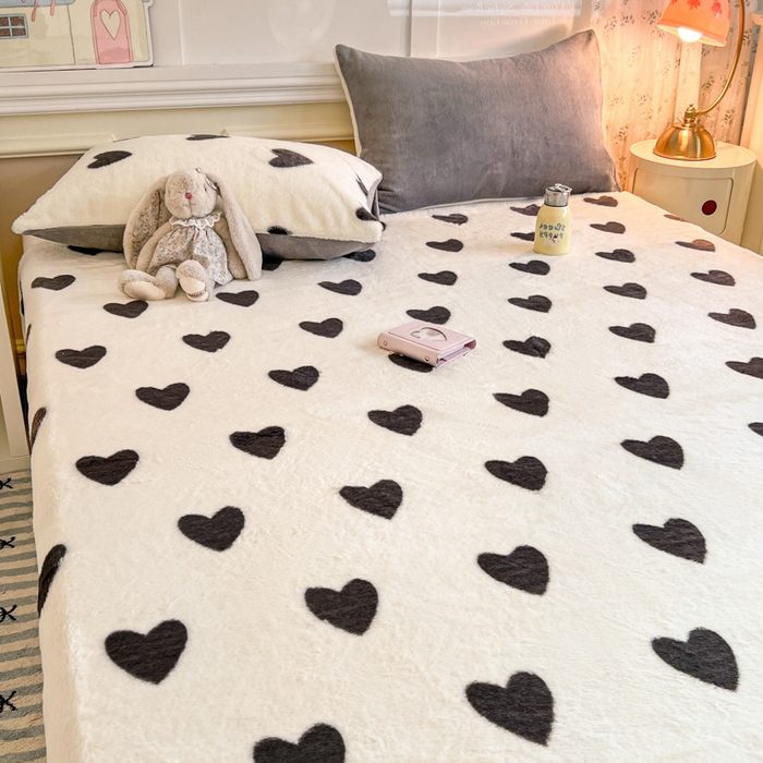 91家纺网 家纺一手货源 找家纺 （总）妖妖家纺 2025新款高克重兔毛花边印花单床单 床单单件