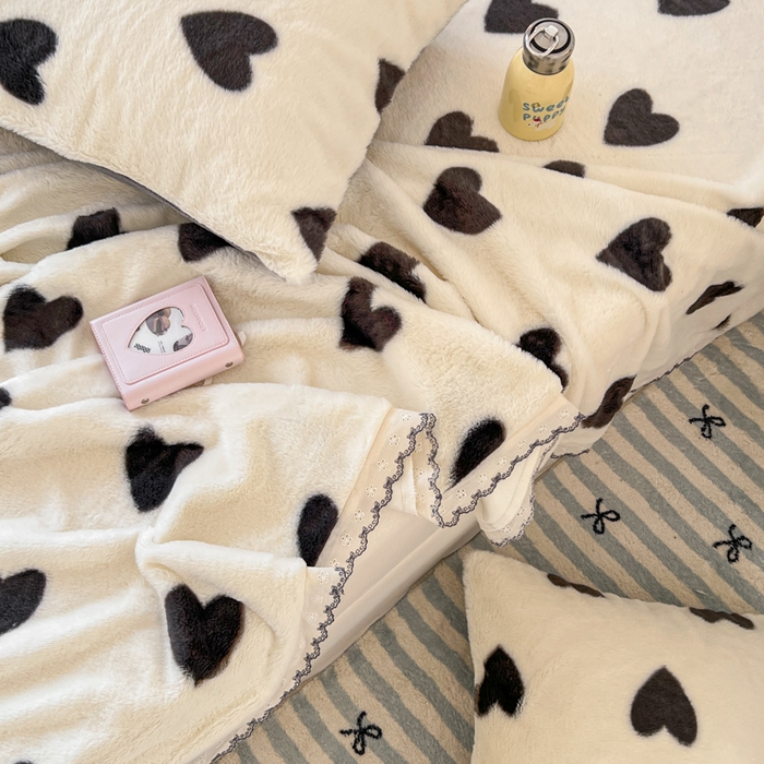 91家纺网 家纺一手货源 找家纺 （总）妖妖家纺 2025新款高克重兔毛花边印花单床单 床单单件