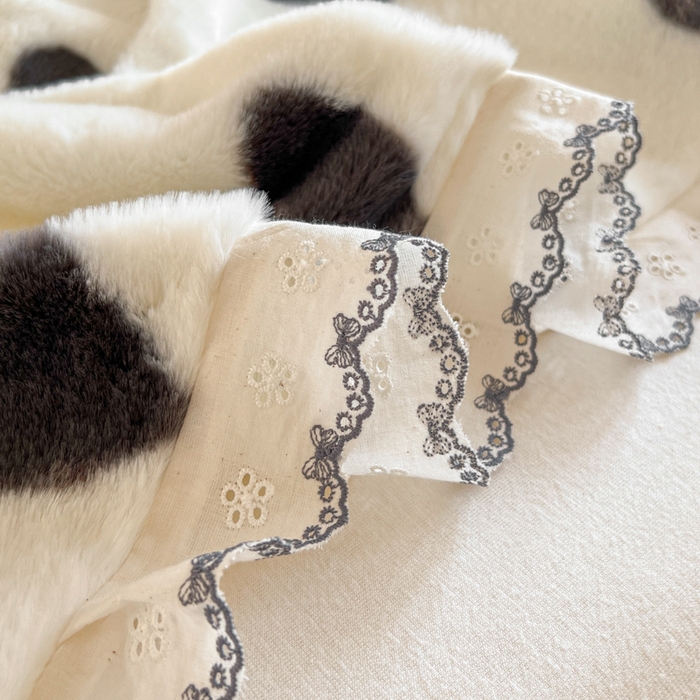 91家纺网 家纺一手货源 找家纺 （总）妖妖家纺 2025新款高克重兔毛花边印花单床单 床单单件