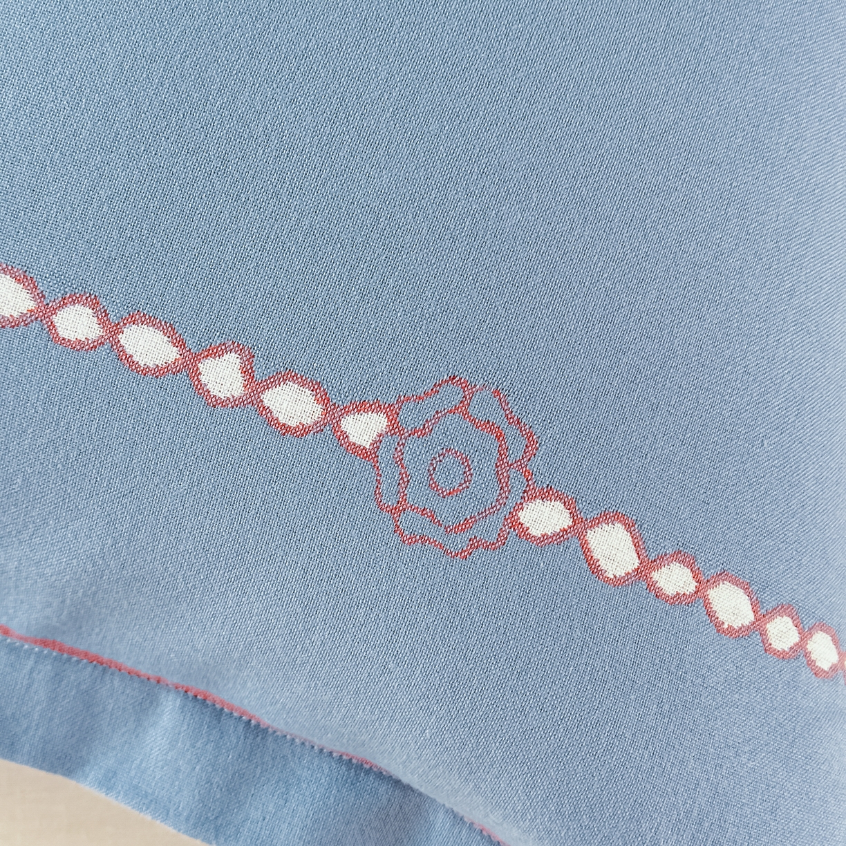 91家纺网 家纺一手货源 找家纺 沐瑟家纺 2025新款怡家枕套单品枕套枕套单件 花典-蓝灰色