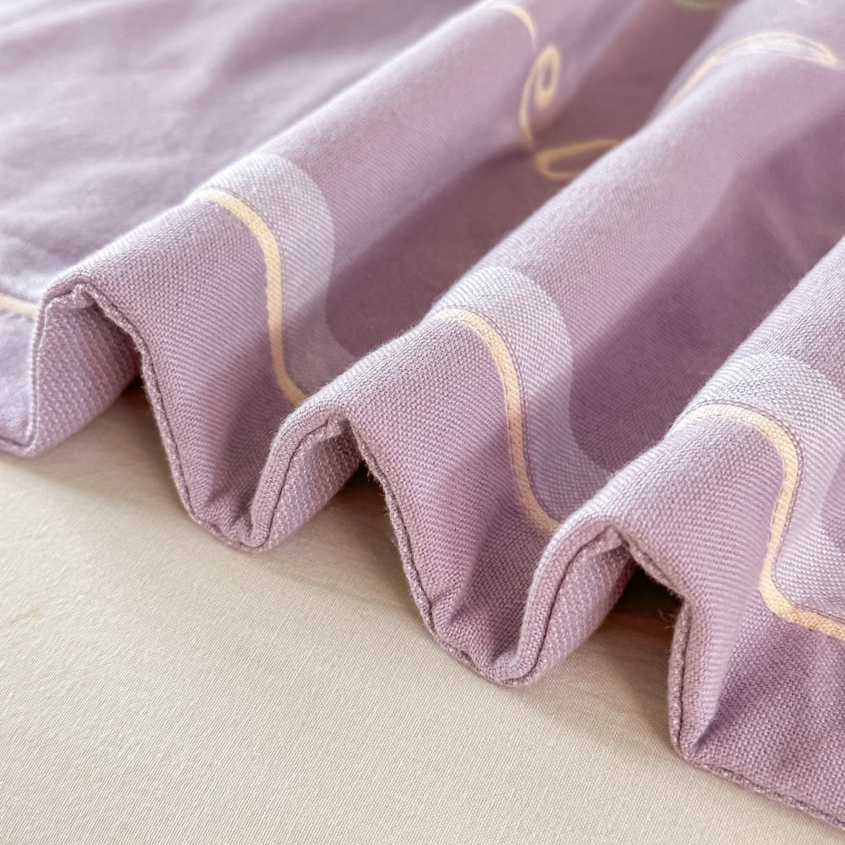 91家纺网 家纺一手货源 找家纺 沐瑟家纺 2025新款怡家枕套单品枕套枕套单件 花岁-紫色