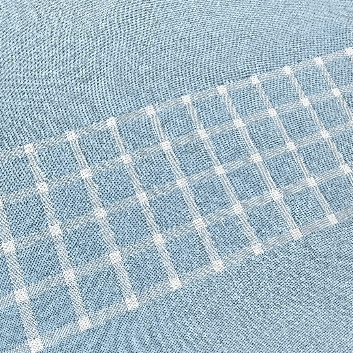 91家纺网 家纺一手货源 找家纺 沐瑟家纺 2025新款怡家枕套单品枕套枕套单件 笑脸-蓝灰色